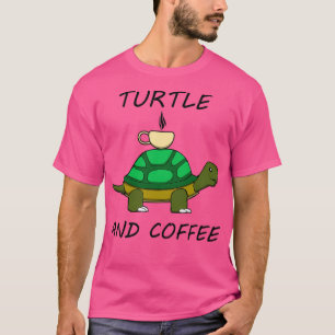 T-shirt Drôle de dire café et tortue lundi