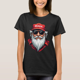 T-shirt Drôle de Donald Trump Père Noël Méga Noël Holi