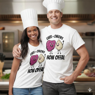 T-shirt Drôle de Foie + Oignons Comment les Blagues de Aba