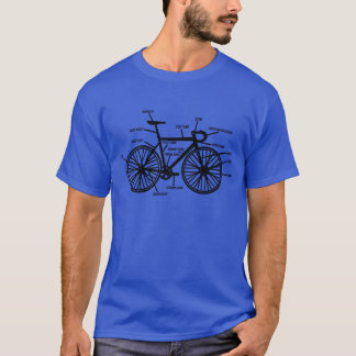 T-shirt drôle de geeks de geek d'anatomie de vélo