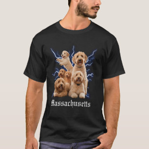 T-shirt Drôle de Golden Doodle Contrefaçon Massachusetts