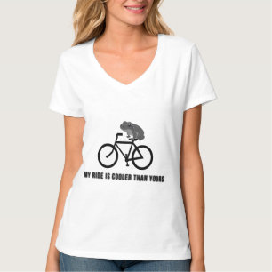 T-shirt drôle de grenouille à vélo Animal de cyc