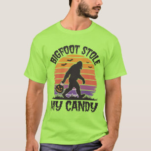 T-shirt Drôle de Halloween Bigfoot m'a volé mes bonbons