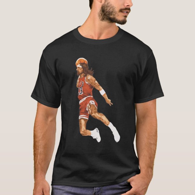 T-shirt drôle de Jésus de basket-ball (Devant)