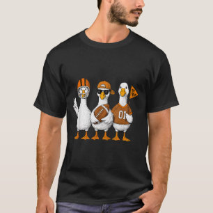 T-shirt Drôle de jeu de football d'automne de canard d'oie