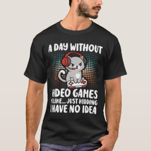 T-shirt Drôle de joueur Une journée sans jeux vidéo garçon
