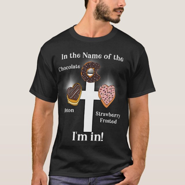 T-shirt Drôle de la Saint Valentin des Donuts chrétiens (Devant)