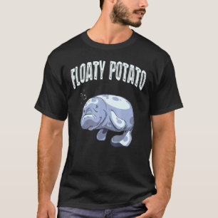 T-shirt Drôle de lamantin animal marin flotteur pomme de t