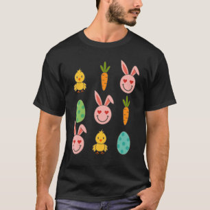 T-shirt Drôle de lapin de Pâques Poulet Carottes Hommes Fe