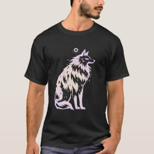 T-shirt Drôle de Malinois Belge X Husky Chien Rose Pochoir