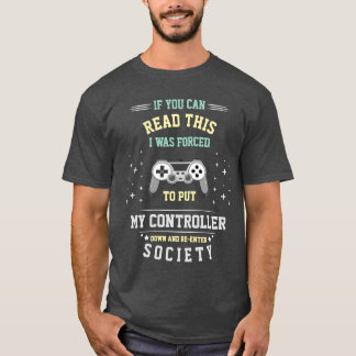 T-shirt drôle de manette de jeu en panne