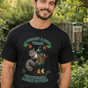 T-shirt drôle de mangeoire à oiseaux pour écureuil