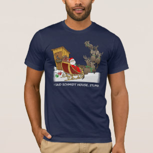 T-shirt drôle de Noël de Chambre de Schmidt
