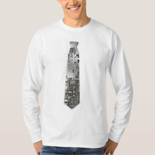 T-shirt drôle de paillettes de regard de cravate