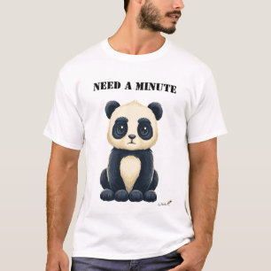 T-shirt drôle de panda fatigué 'Besoin d'une minut