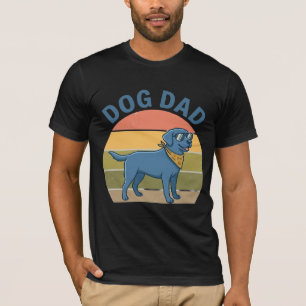 T-shirt Drôle de Papa Chien Je Travaille Dur Pou