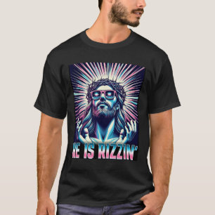 T-shirt Drôle de Pâques Résurrection Rizz Meme Il est Rizz