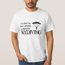 T-shirt drôle de parachutisme