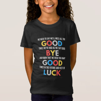T-Shirt Drôle de partir Adieu