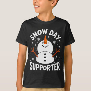 T-shirt Drôle de partisan de la journée de neige Flocon de