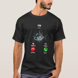 T-shirt drôle de pêche, FIH Calling, humour d'été