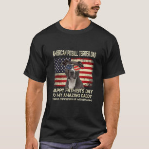 T-shirt Drôle de père American Pit Bull Terrier Joyeux Pap