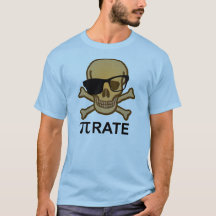 T-Shirt drôle de pirate Pi Math Géométrie Nerd Gee