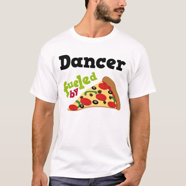 T-shirt (drôle) de pizza de danseur (Devant)