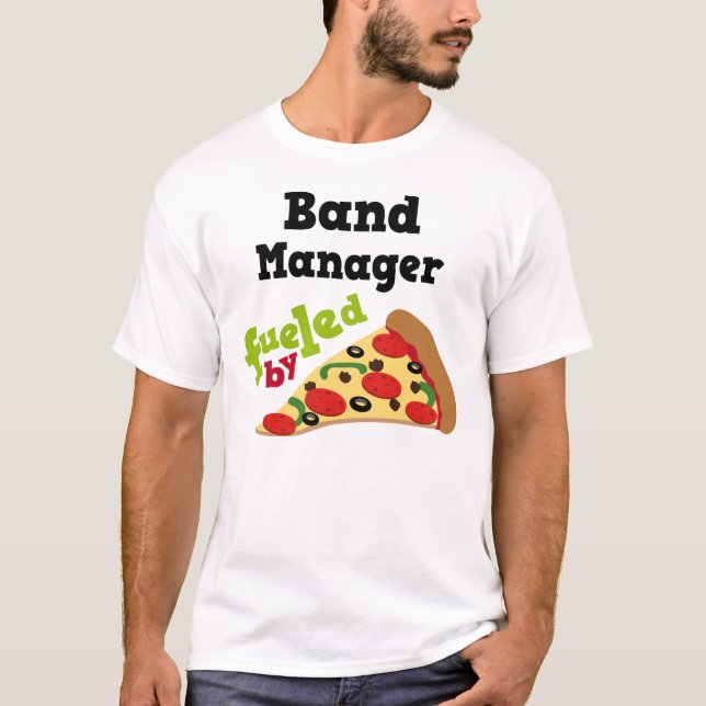 T-shirt (drôle) de pizza de directeur de bande (Devant)