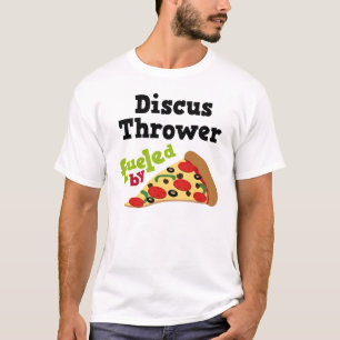 T-shirt (drôle) de pizza de lanceur de disque