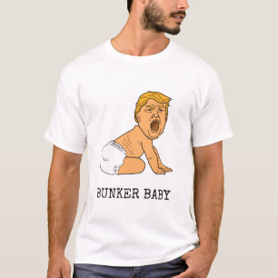 T-shirt Drôle de pleurer Donald Trump Bunker