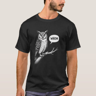 T-shirt Drôle de qui question de hibou