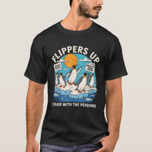 T-shirt Drôle de résister aux pingouins protestation contr