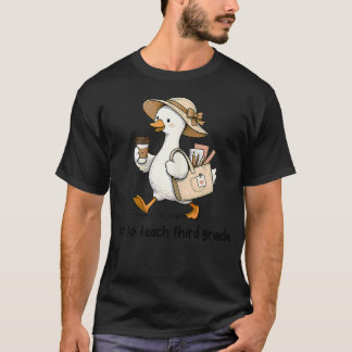 T-shirt Drôle de retour à l'école pour enseigner en troisi