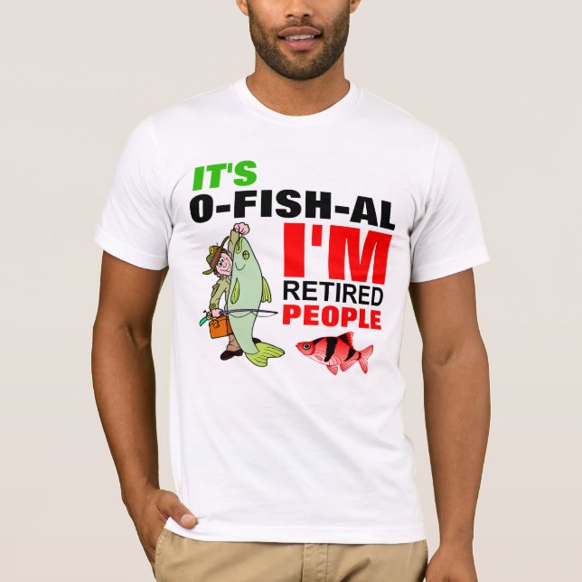 T-shirt drôle de retraite d'un pêcheur (Devant)