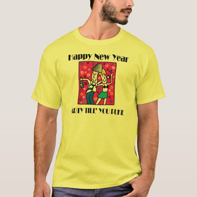 T-shirt drôle de réveillon de la Saint Sylvestre (Devant)