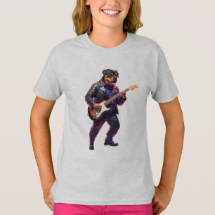 T-shirt drôle de Rottweiler Rock Star