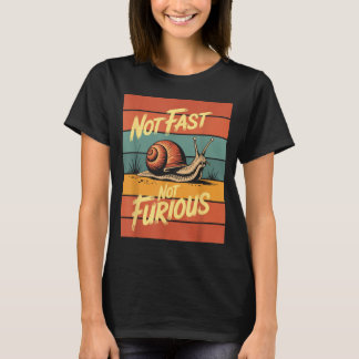 T-shirt Drôle de rythme d'escargot lent mais amusant au co