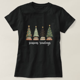 T-shirt Drôle de « Saisons de lecture » Noël