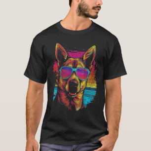 T-shirt Drôle de Shepherd allemand Vacances d'été Tropical