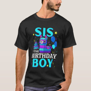 T-shirt Drôle de sœur de l'anniversaire du garçon Lama Fêt