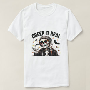 T-shirt Drôle de squelette cool Halloween Creeper C'est Vr