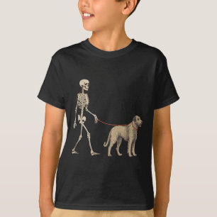 T-shirt Drôle de squelette de chien de chasse irlandais qu