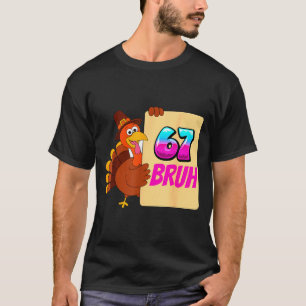 T-shirt Drôle de Thanksgiving 67 Baseball Drip Gobble Dind