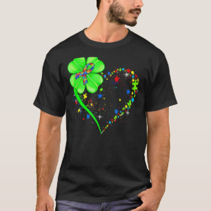 T-shirt Drôle de trèfle d'autisme Maman d'autisme garçon F