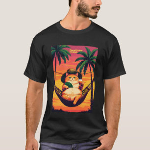T-shirt Drôle de vacances d'été rétro pour chat