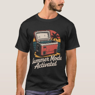 T-shirt drôle de vacances rétro Mode Été Activé