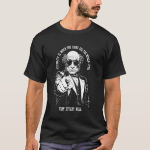 T-shirt Drôle d'économie John Stuart Mill Économiste Stupi