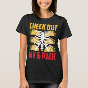 T-shirt Drôle Découvrez Mon Pack 6   Tacos & Ribs Pun