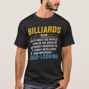 T-shirt Drôle Deffinition De Billiard